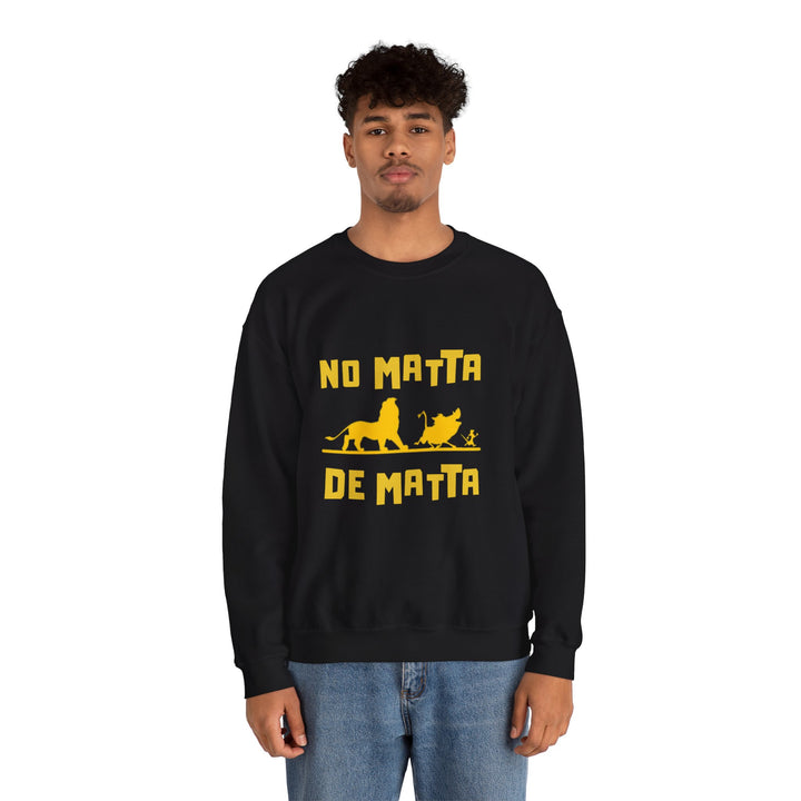 No Matta De Matta Unisex White Heavy Blend™ Crewneck Sweatshirt