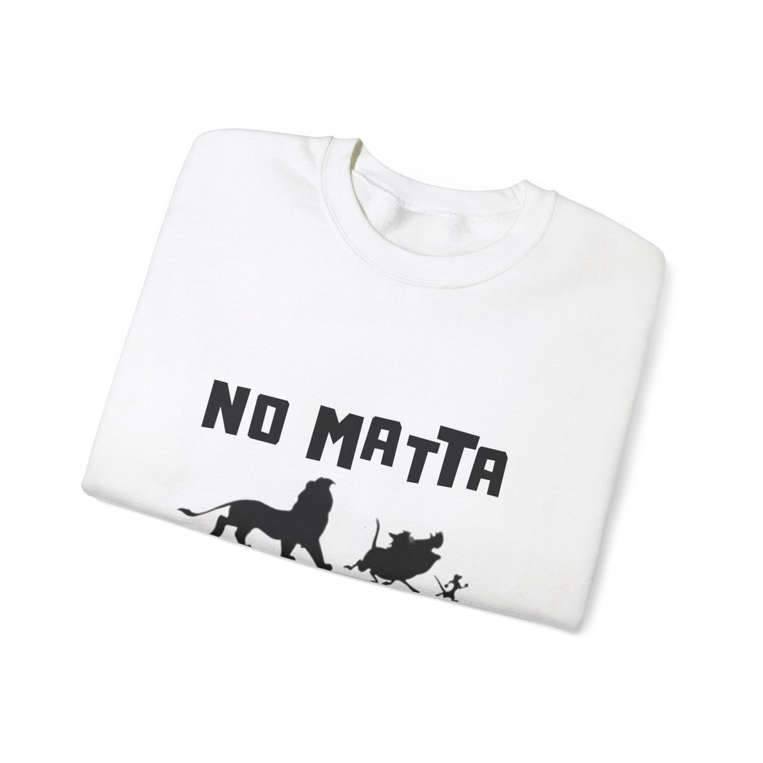 No Matta De Matta  Unisex White Heavy Blend™ Crewneck Sweatshirt