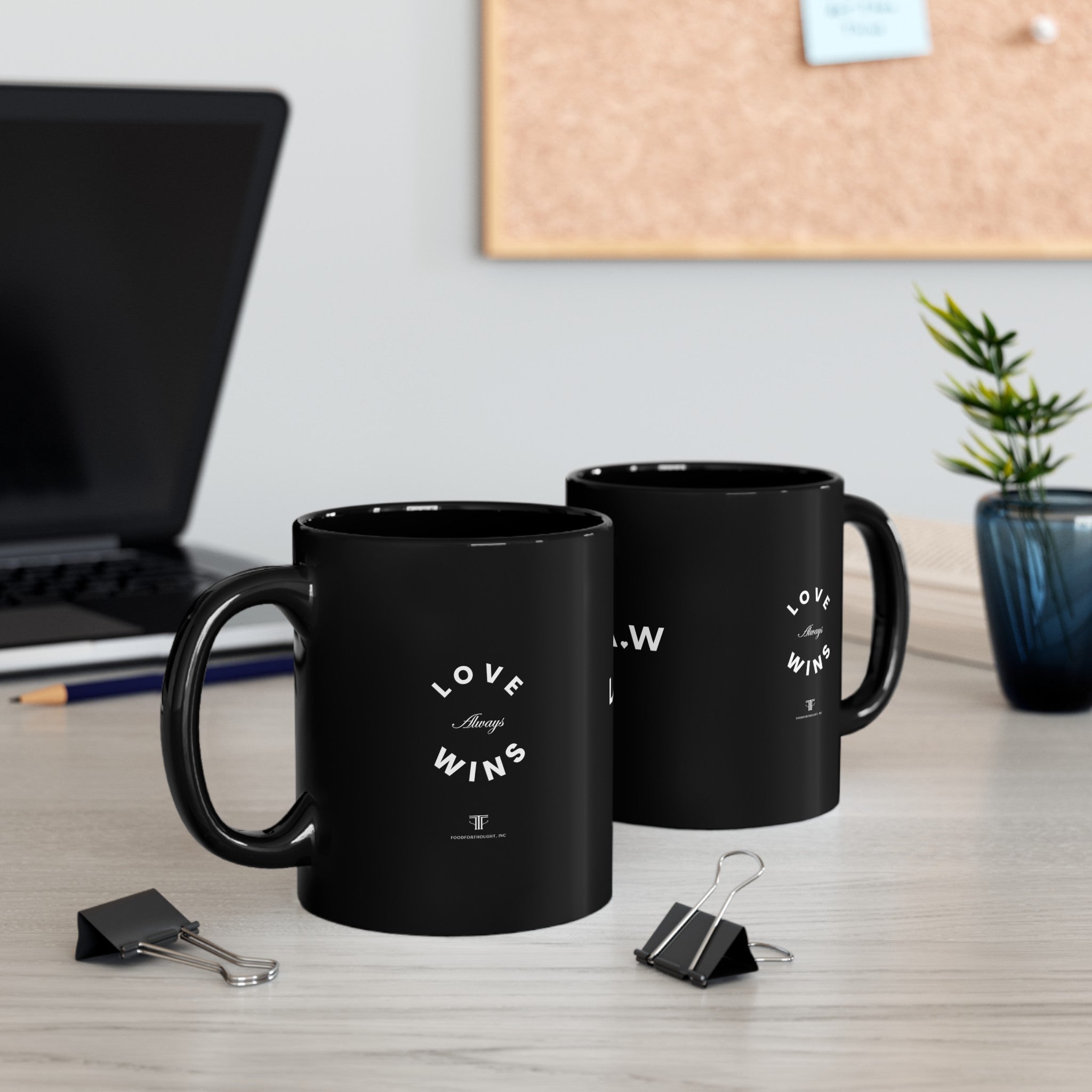 Love Always Wins Black Mug (11oz, 15oz)