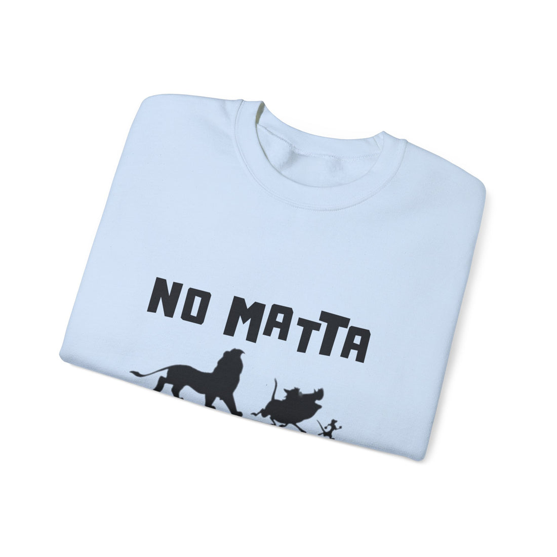 No Matta De Matta  Unisex White Heavy Blend™ Crewneck Sweatshirt