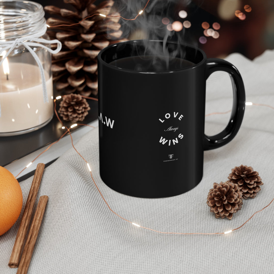 Love Always Wins Black Mug (11oz, 15oz)