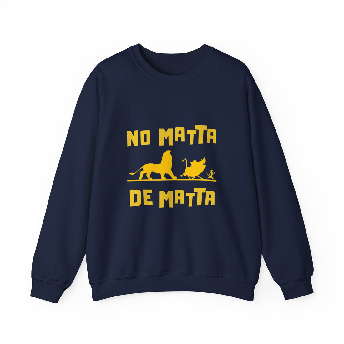 No Matta De Matta Unisex White Heavy Blend™ Crewneck Sweatshirt