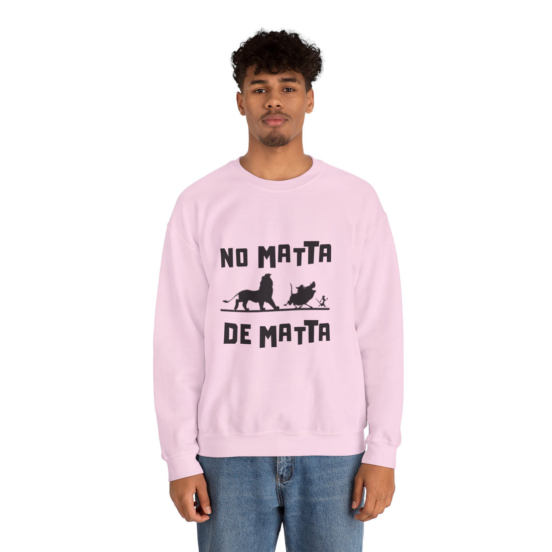 No Matta De Matta  Unisex White Heavy Blend™ Crewneck Sweatshirt