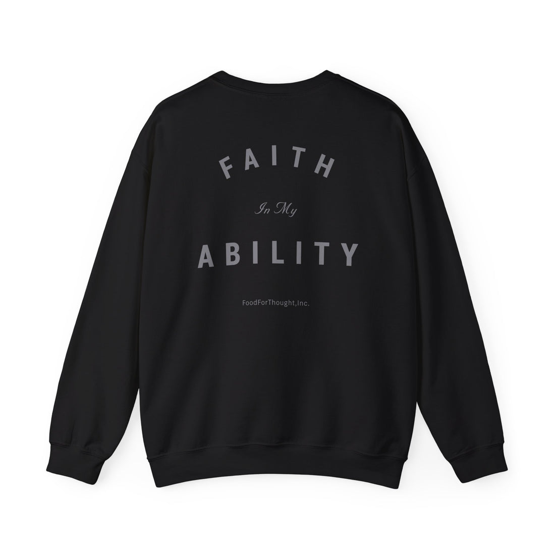 Faith Is My Ability Unisex White Heavy Blend™ Crewneck Sweatshirt