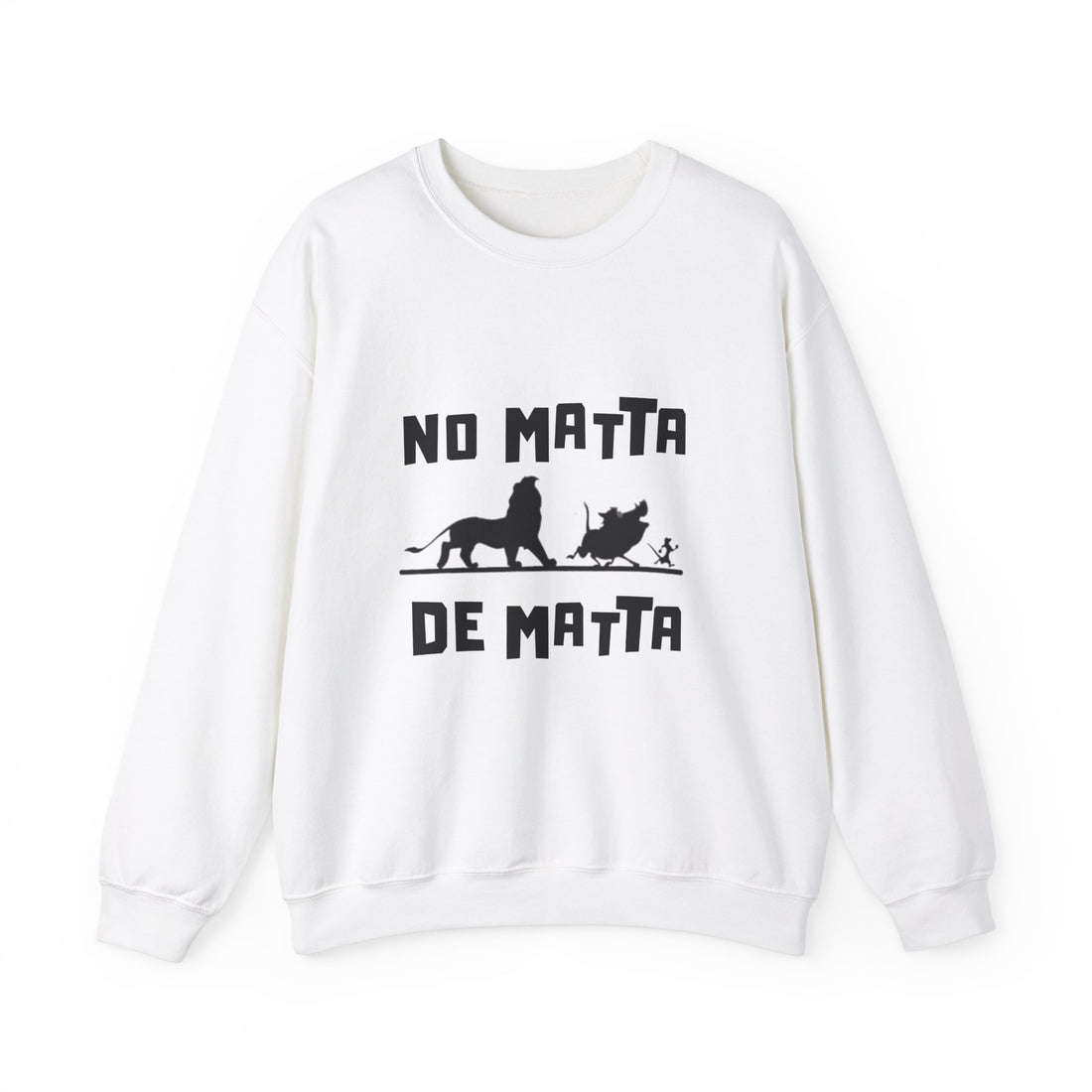 No Matta De Matta  Unisex White Heavy Blend™ Crewneck Sweatshirt