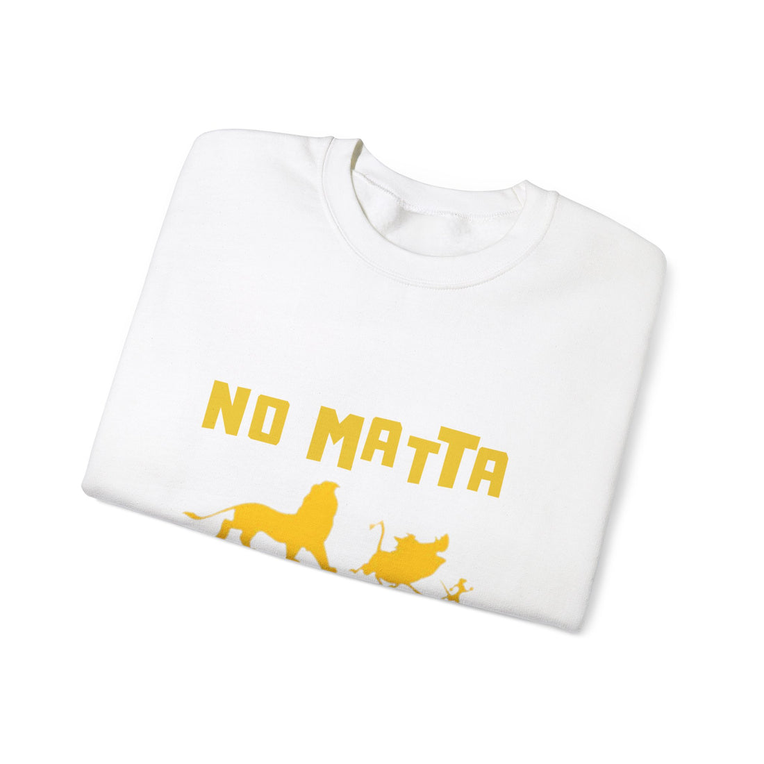 No Matta De Matta Unisex White Heavy Blend™ Crewneck Sweatshirt