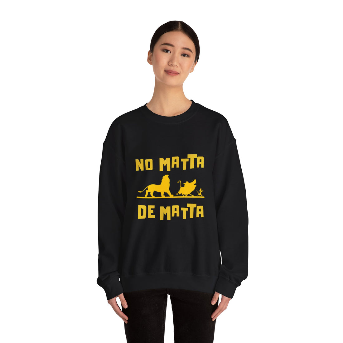 No Matta De Matta Unisex White Heavy Blend™ Crewneck Sweatshirt