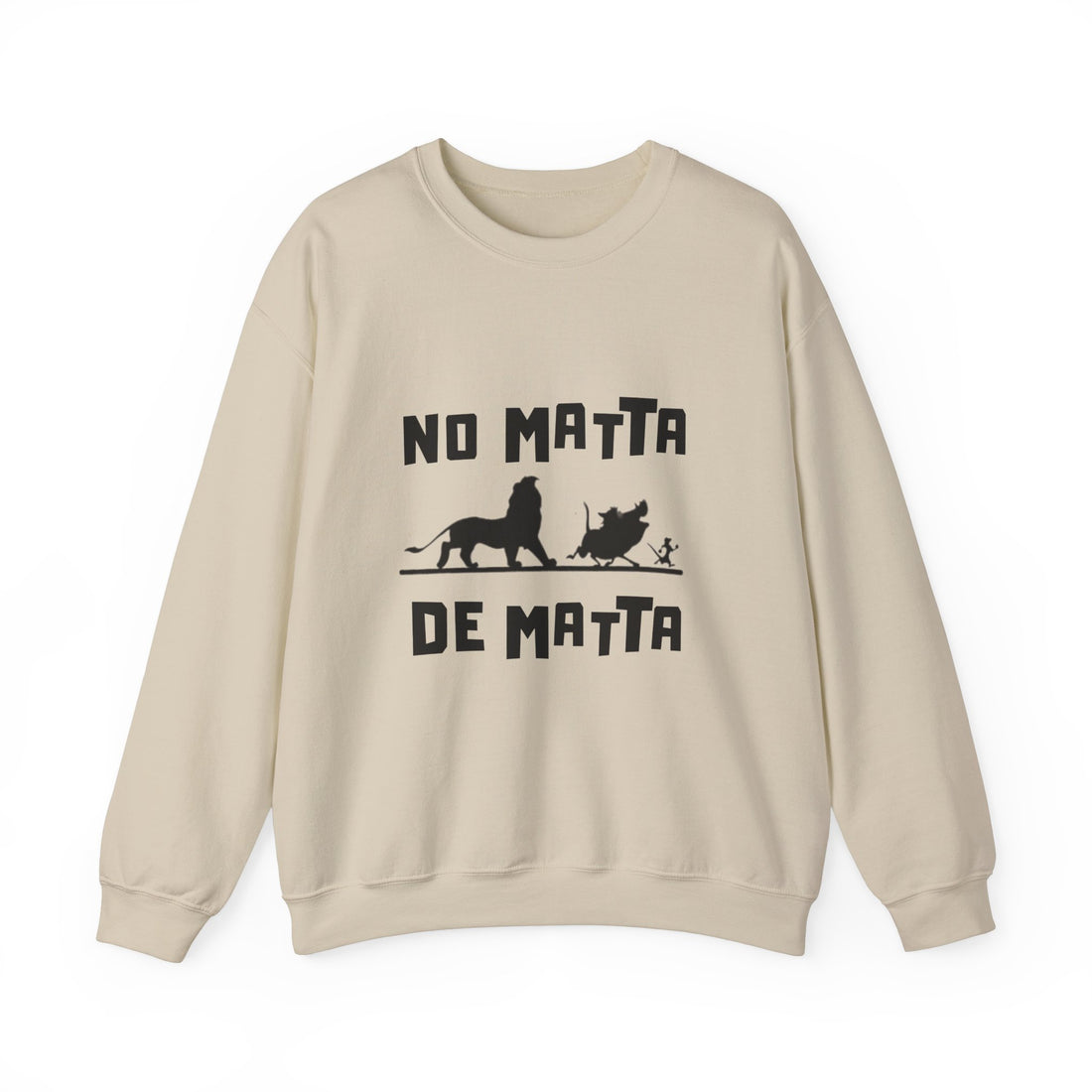 No Matta De Matta  Unisex White Heavy Blend™ Crewneck Sweatshirt