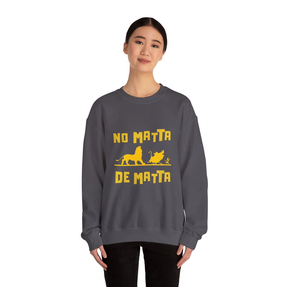 No Matta De Matta Unisex White Heavy Blend™ Crewneck Sweatshirt